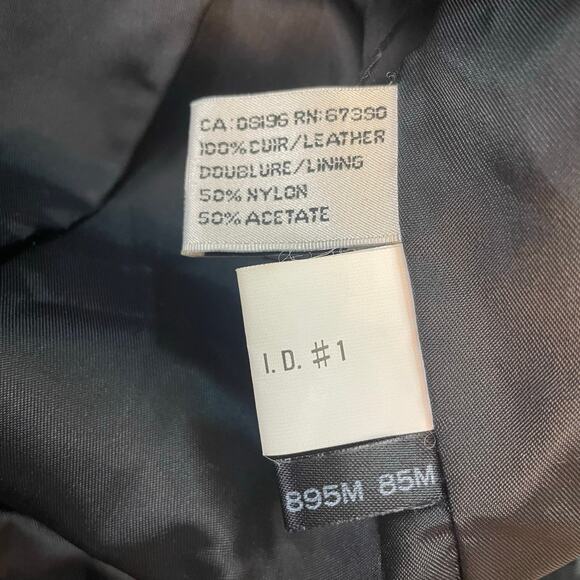 ADA Collection Vintage Black Genuine Leather Long Coat Blazer Jacket Women’s M - Picture 5 of 8